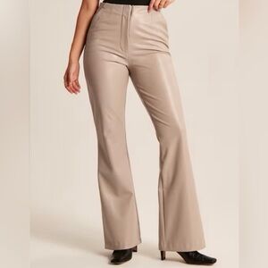 Abercrombie & Fitch Tan Leather Pants Curve Love